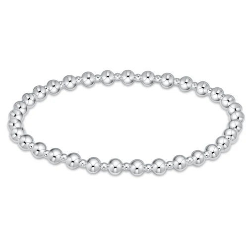 Extends Classic Grateful Pattern 4mm Bead Bracelet Sterling