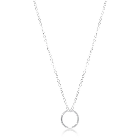 16" Necklace Sterling Halo Sterling Charm