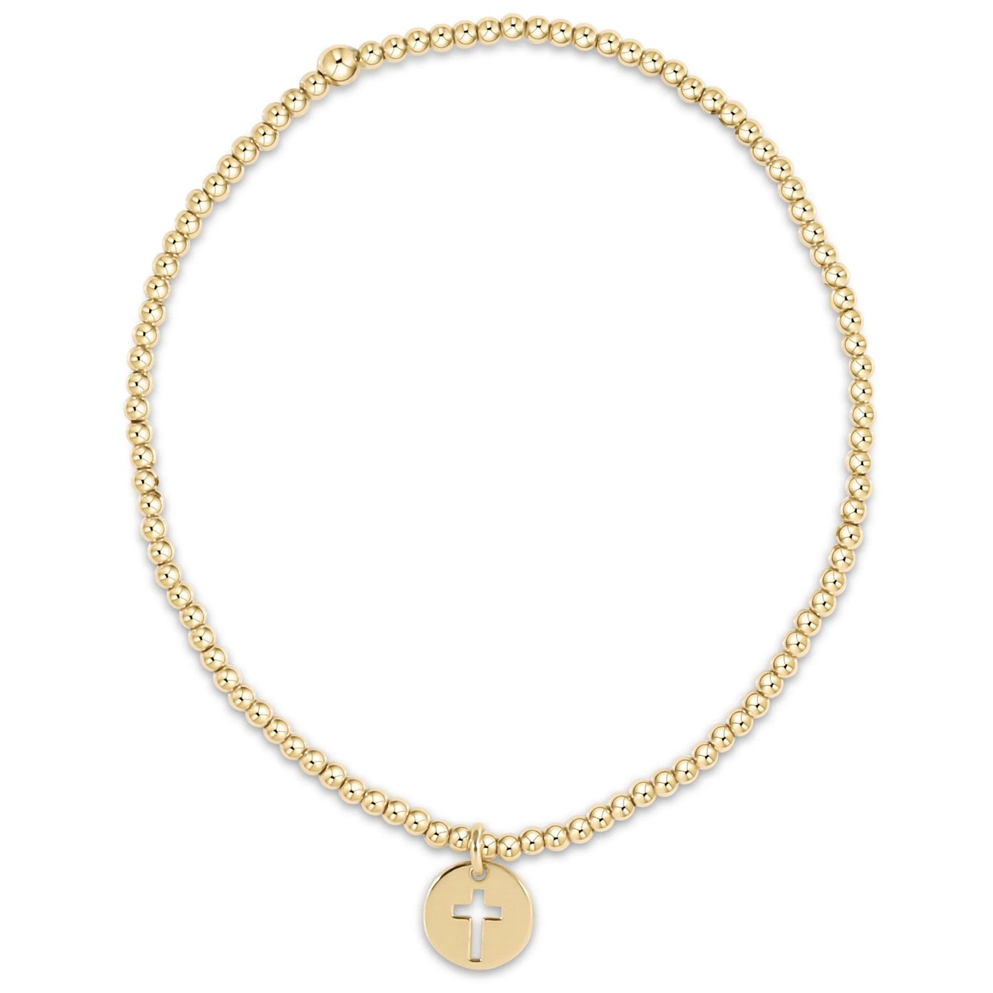 egirl Classic Gold 2mm Bracelet - Blessed Small Gold Disc