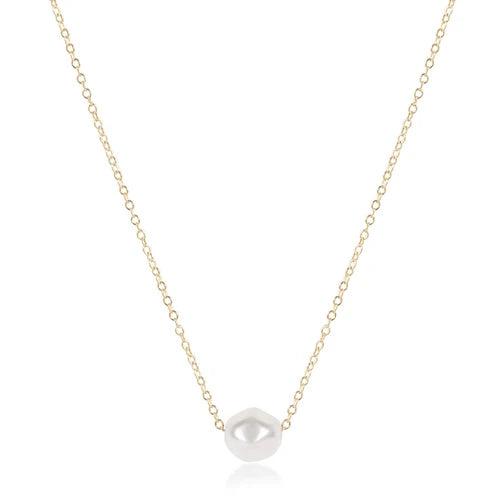 16" Necklace Gold Admire Pearl