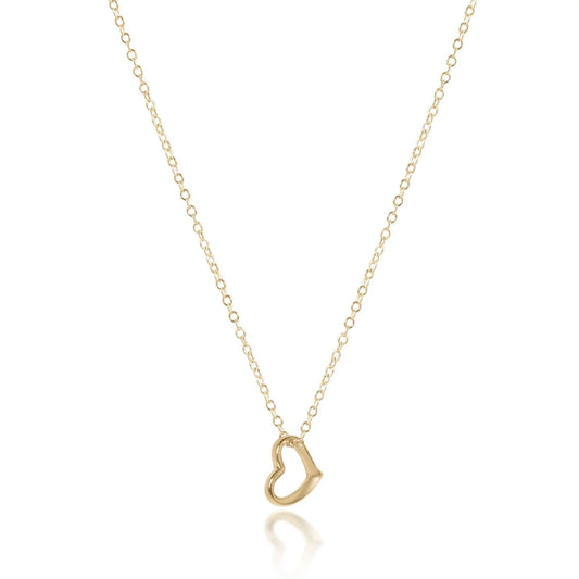 16" Necklace Gold Love Small Gold Charm