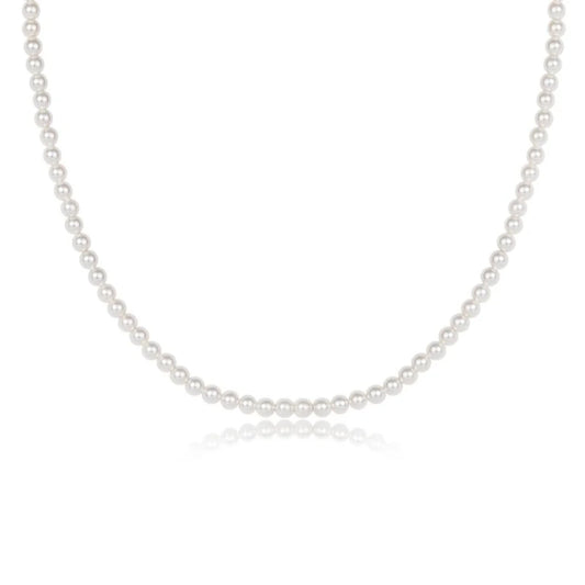 17" Choker Beaded Classic Pearl 3mm
