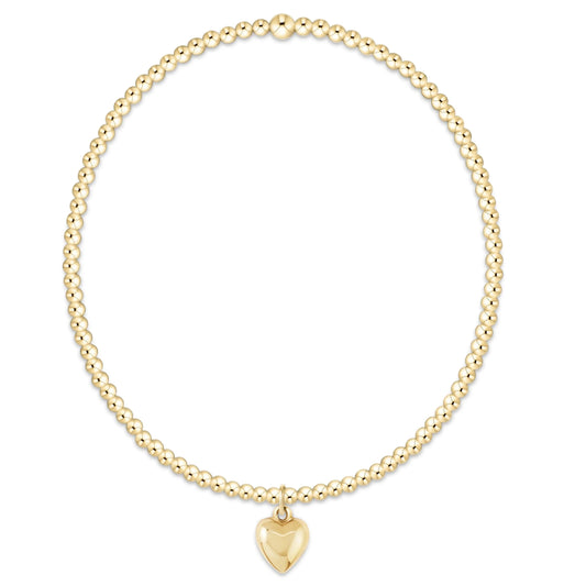 egirl Classic Gold 2mm Bracelet - Love Plush Small Gold Charm