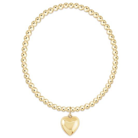 Classic Gold 3mm Bracelet Love Plush Gold Charm