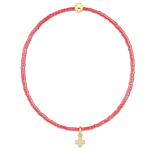 Hope Classic Sherbert Bracelet Signature Cross Small Gold Charm