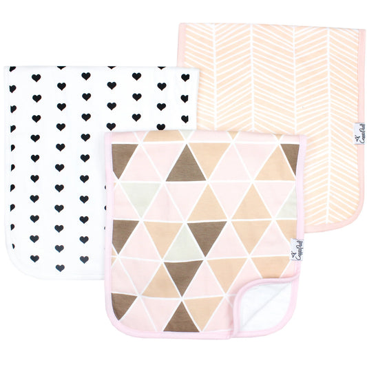 Burp Cloths Blush Set of 3