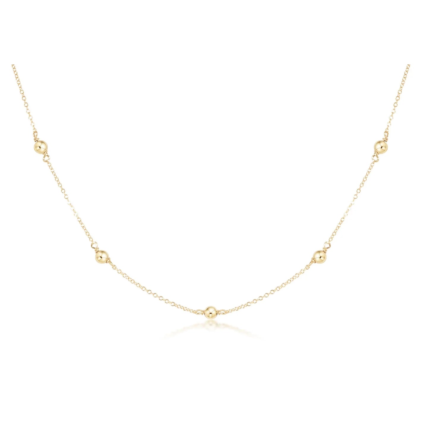 15" Choker Simplicity Chain Gold Classic 4mm Gold