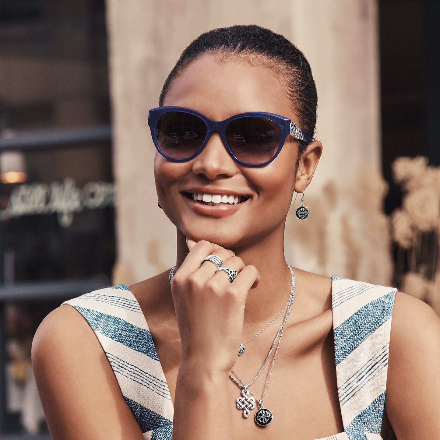 Interlok Braid Sunglasses Blue