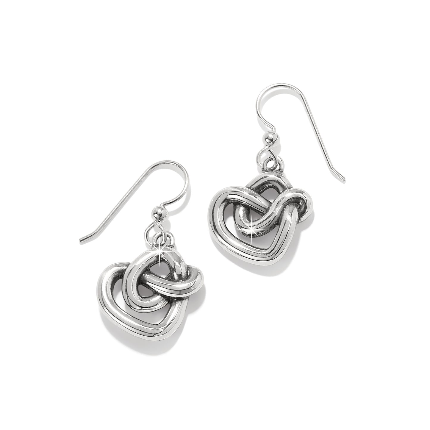 Interlok Curve Heart French Wire Earrings