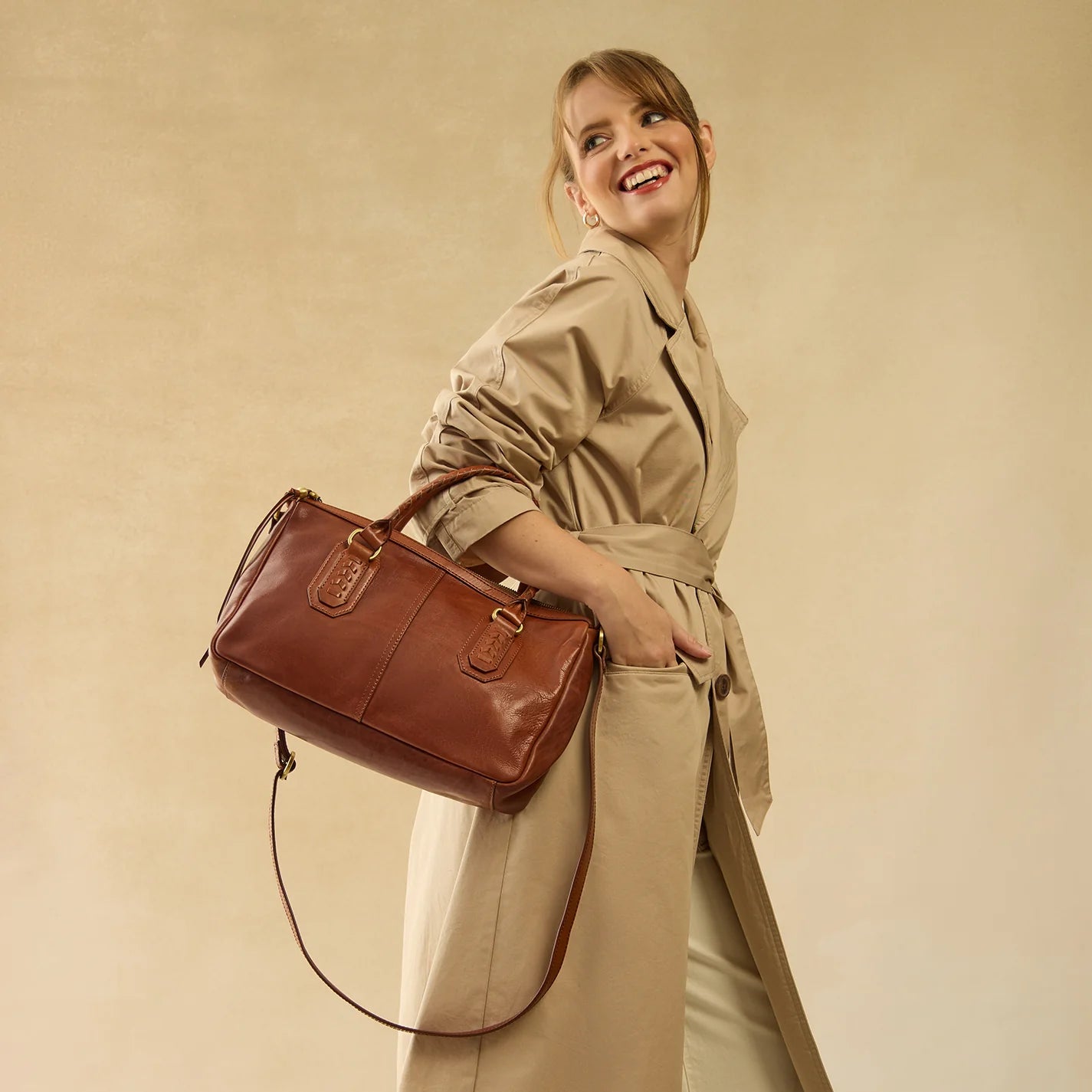 Expedition Satchel Buffed Leather Pecan Ridge