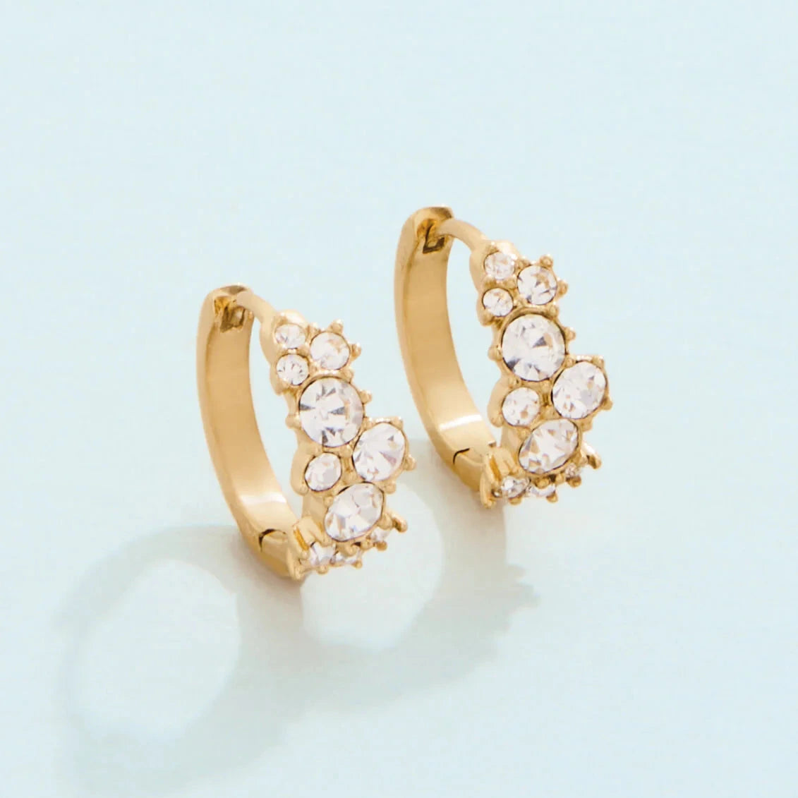 Champagne Bubbles Hoop Earrings 14mm