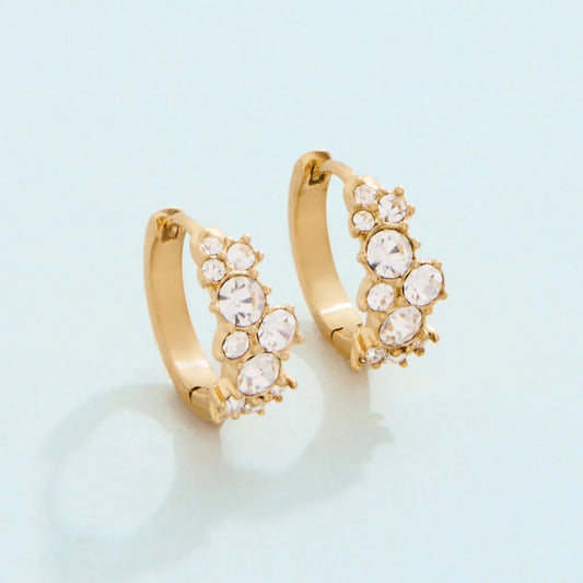 Champagne Bubbles Hoop Earrings 14mm