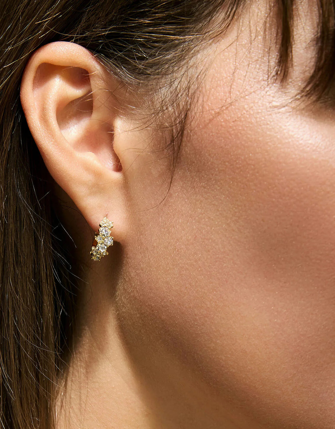 Champagne Bubbles Hoop Earrings 14mm
