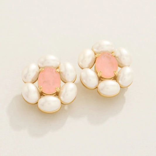 Mary Ann Stud Earrings Pearl