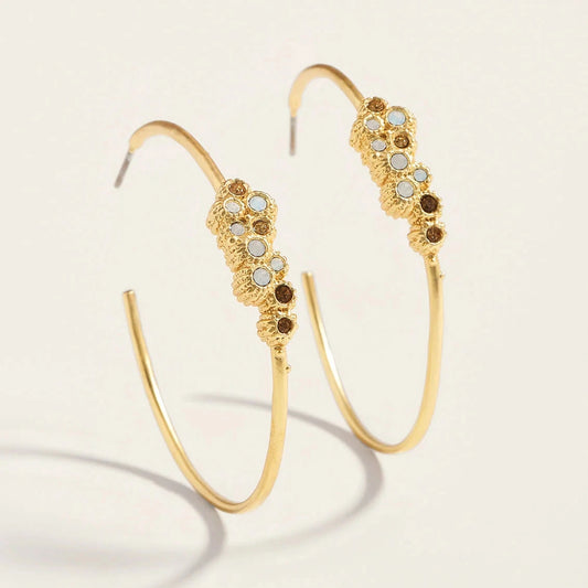 Vesper Hoop Earrings Gold