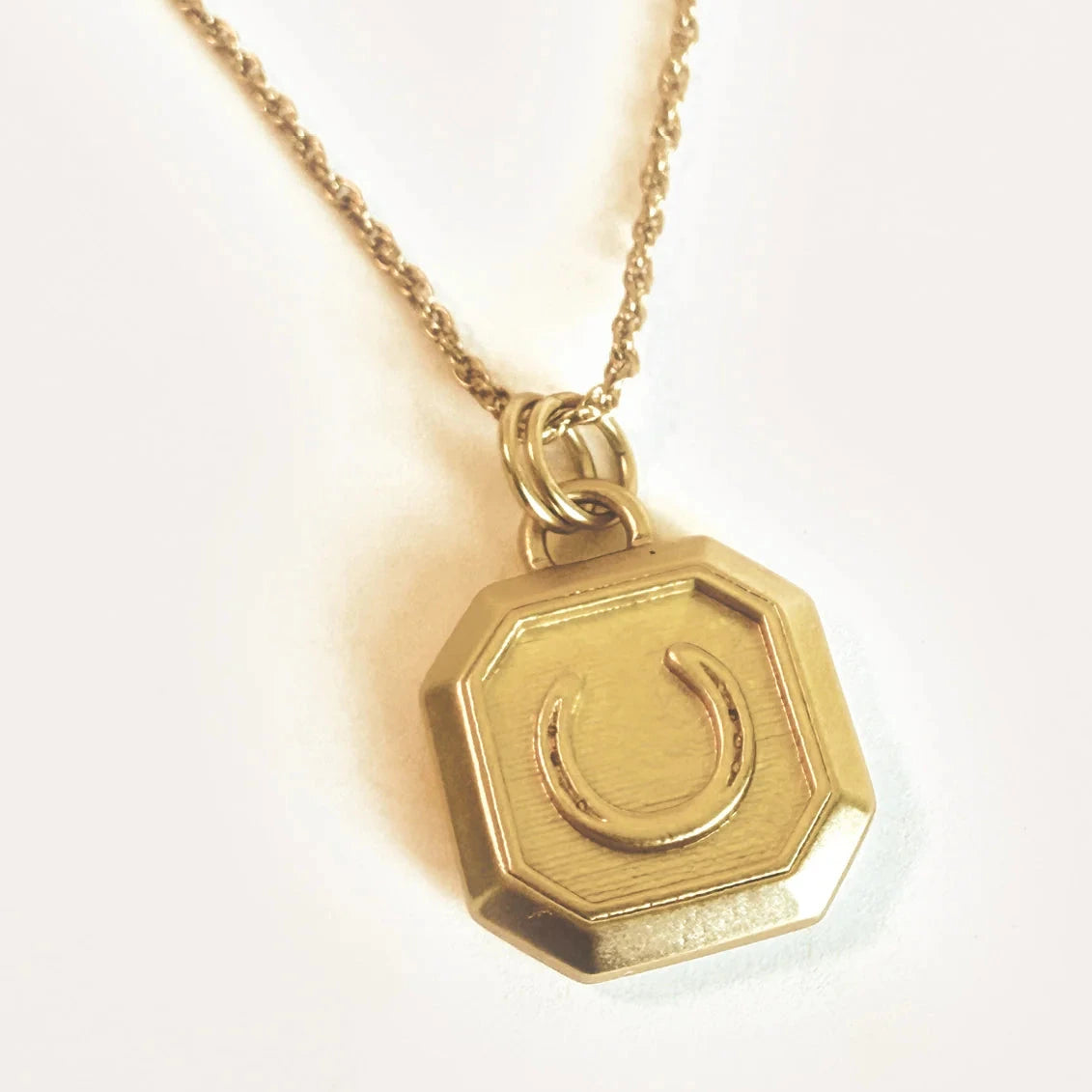 Lucky Horse Necklace 18" Gold