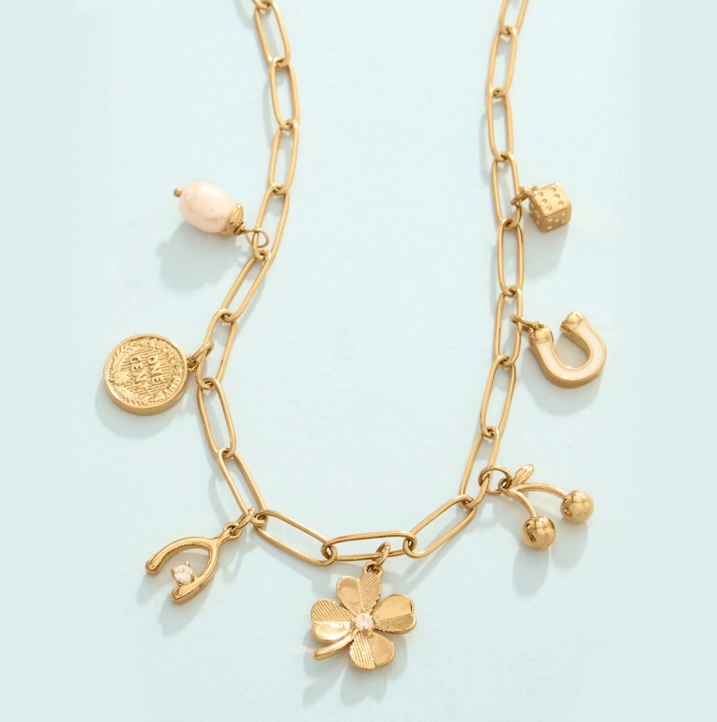 Feeling Lucky Charm Necklace 18"