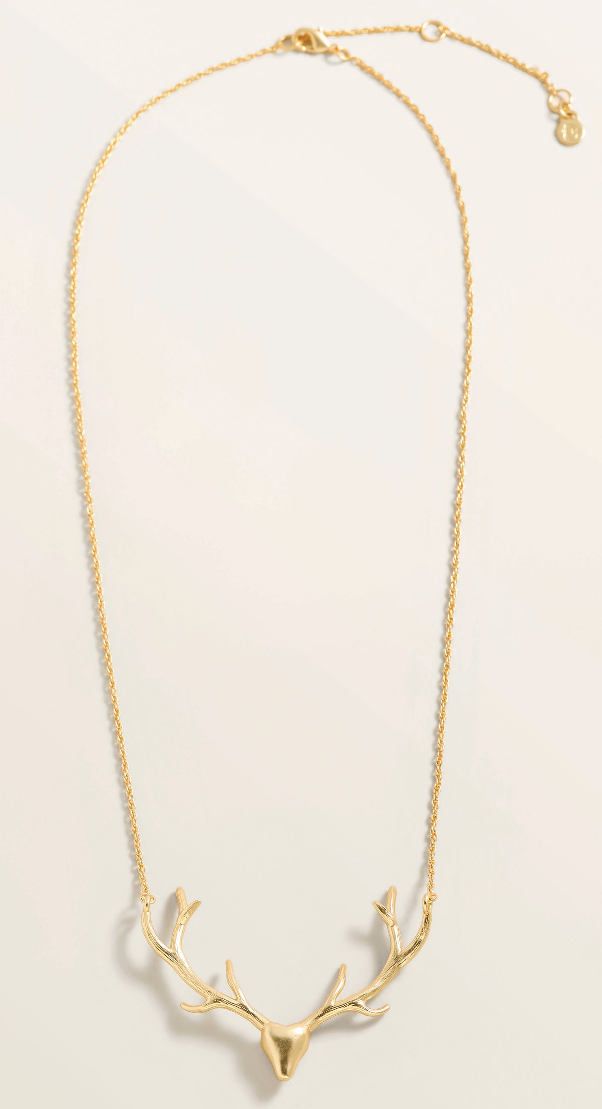 Antlers Necklace 18" Gold