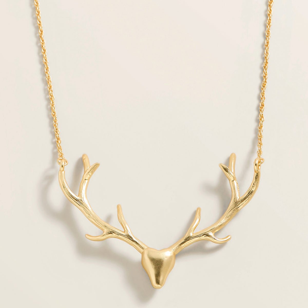Antlers Necklace 18" Gold