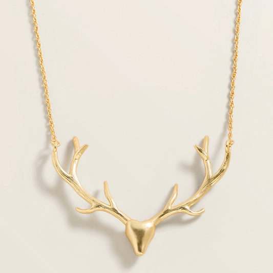 Antlers Necklace 18" Gold