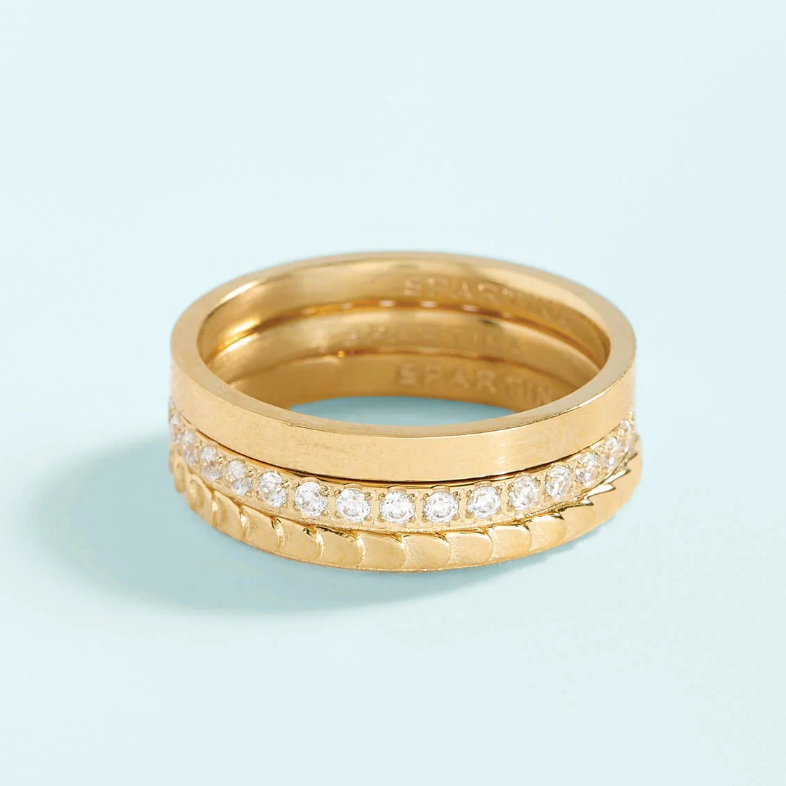 Sunrise Ring Stack Crystal