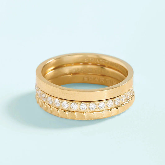 Sunrise Ring Stack Crystal