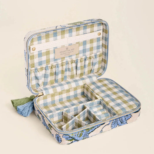 XL Jewelry Travel Case Japonica Bird Green
