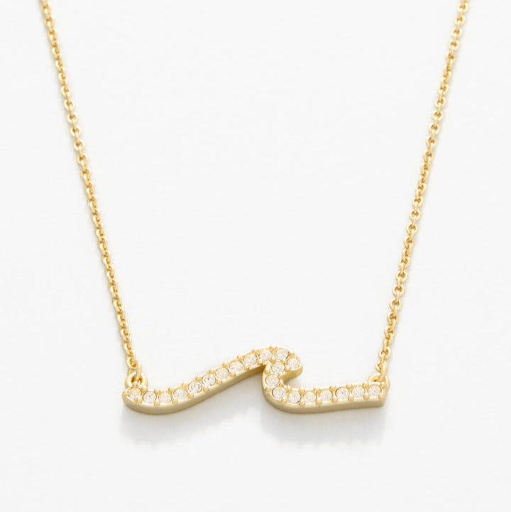 Sea La Vie Necklace 18" Hope Floats/Wave Gold