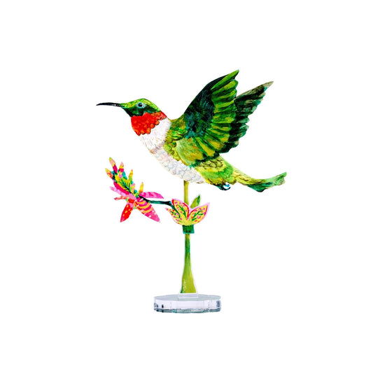 Hummingbird Acrylic Floral Small
