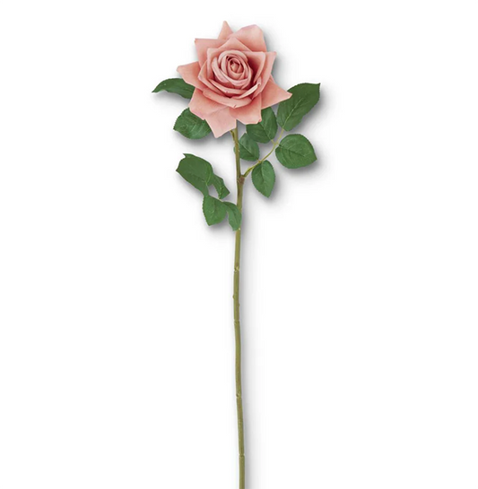 Real Touch Coral Rose Stem