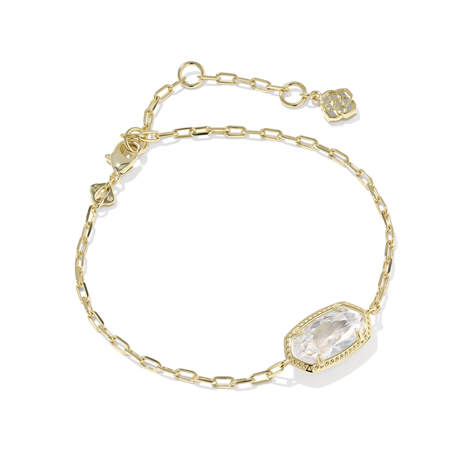 Elaina Luxe Chain Bracelet Gold White CZ