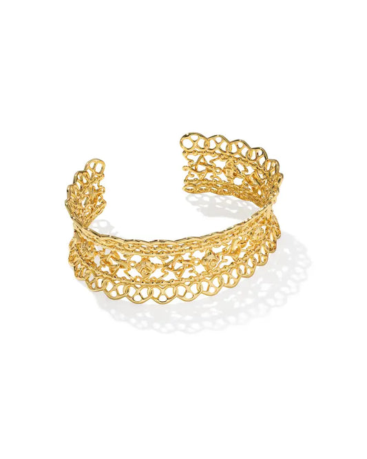 Krista Lace Cuff Bracelet Gold