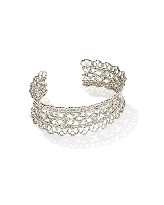Krista Lace Cuff Bracelet Silver