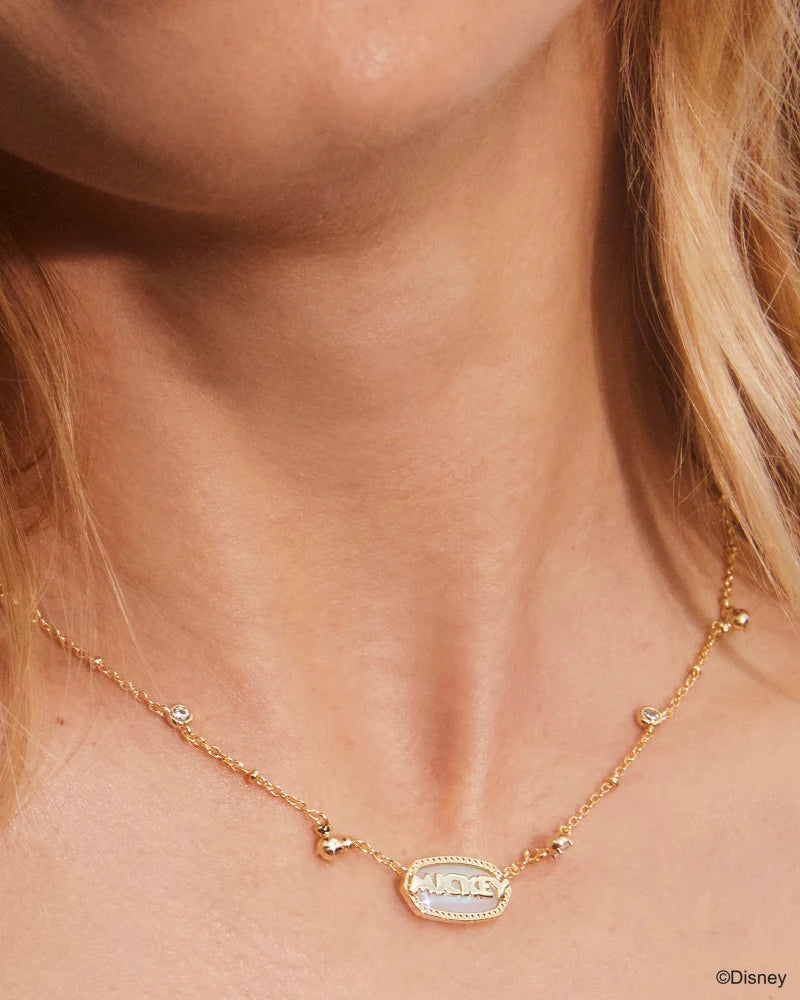 Mickey Mouse Elisa Necklace Gold Iridescent Drusy