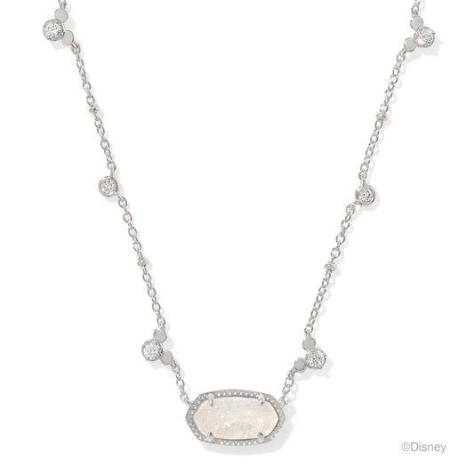 Mickey Mouse Elisa Necklace Silver Iridescent Drusy