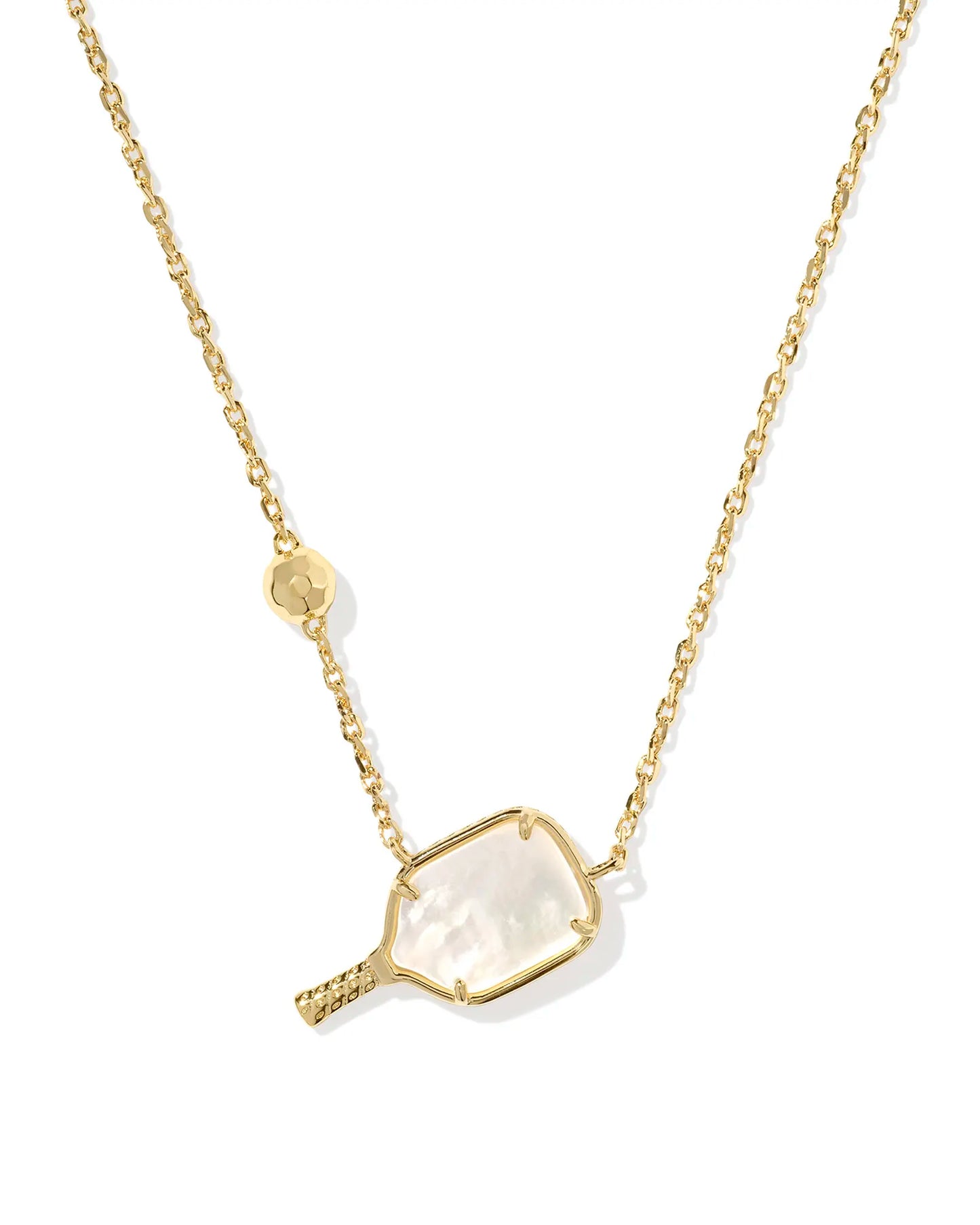 Pickleball Short Pendant Gold Necklace