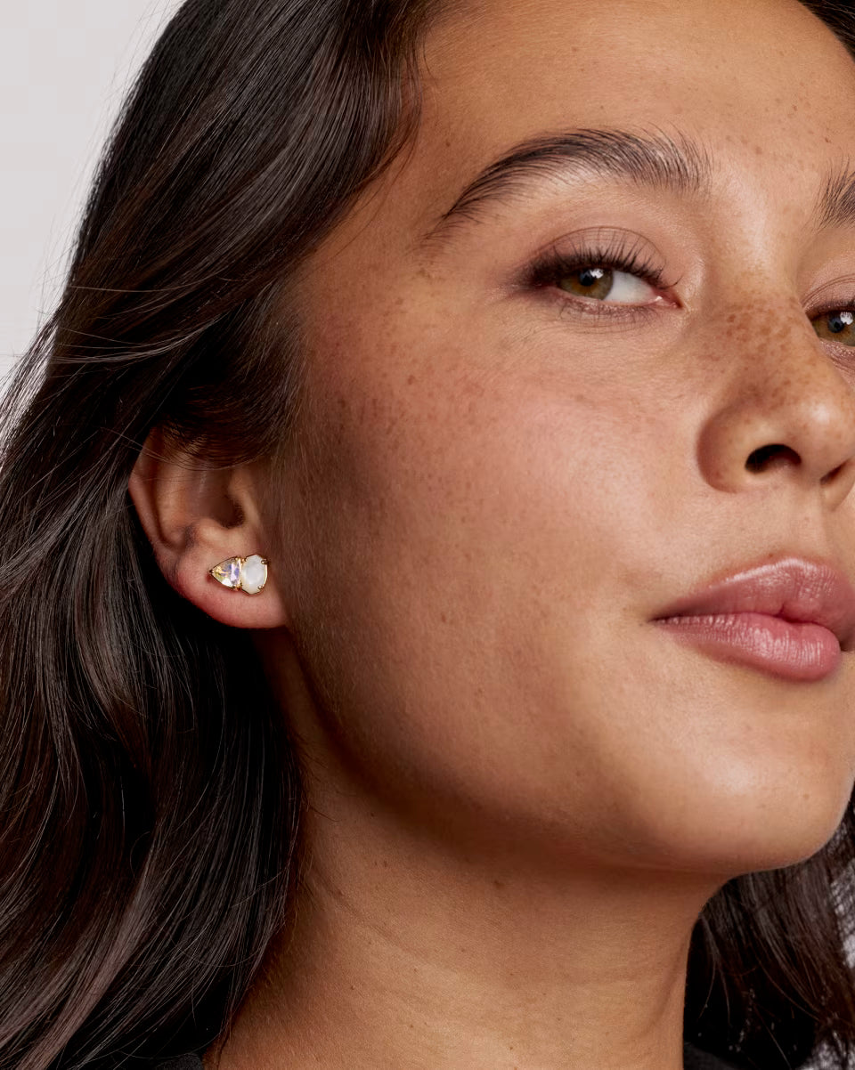 Tatum Stud Earrings Gold Neural Mix