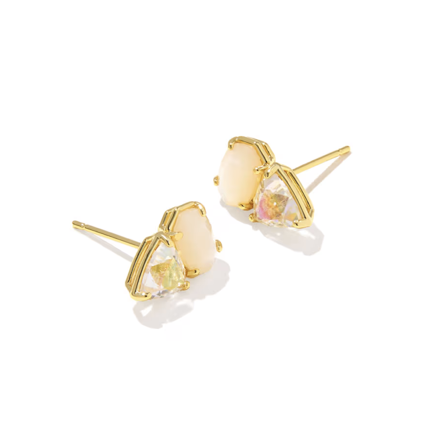 Tatum Stud Earrings Gold Neural Mix