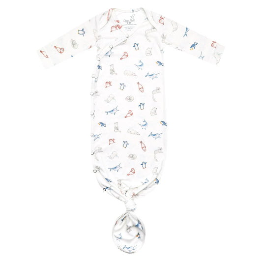 Newborn Knotted Gown Arctic Wonder