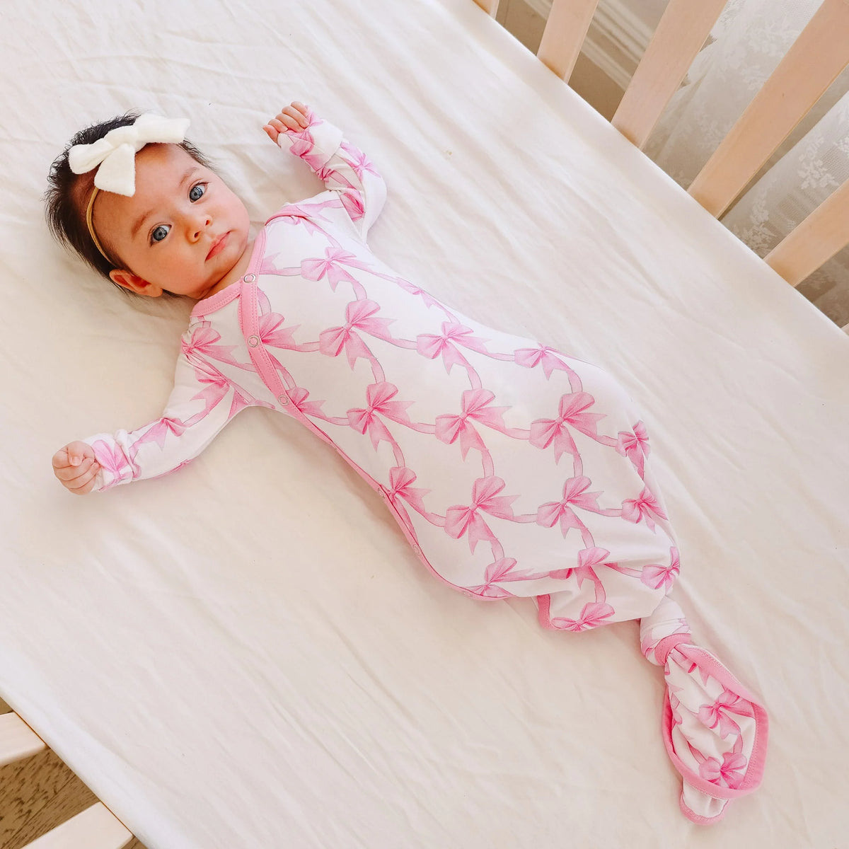 Bow My Gosh Bamboo Newborn Knotted Gown