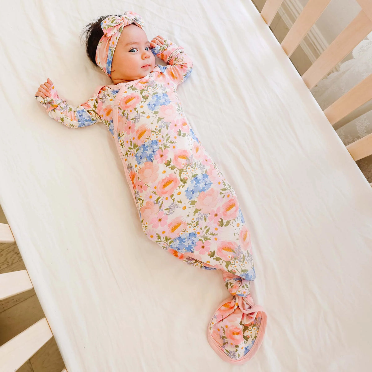 Penelope Bamboo Newborn Knotted Gown