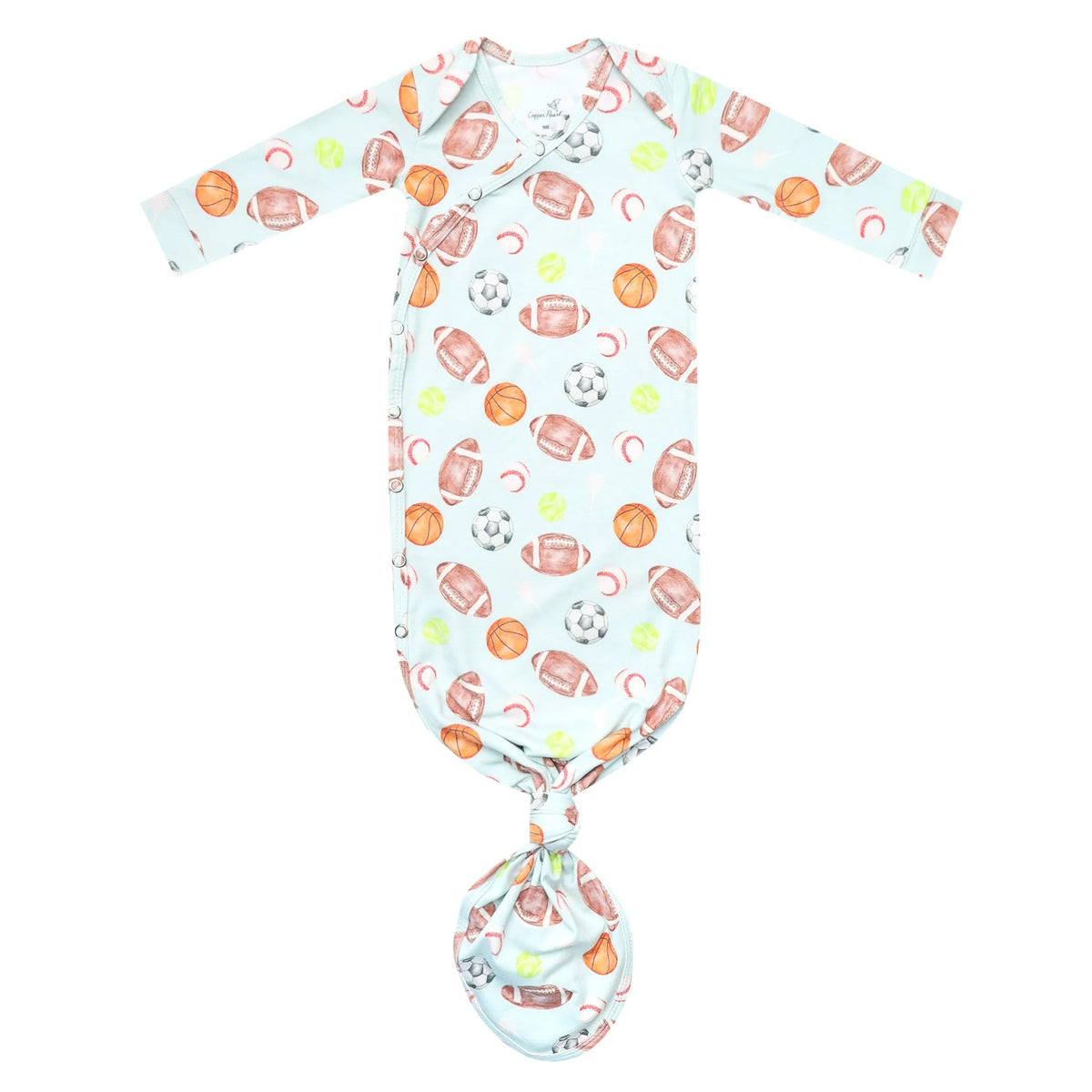 Sports Medley Newborn Knotted Gown