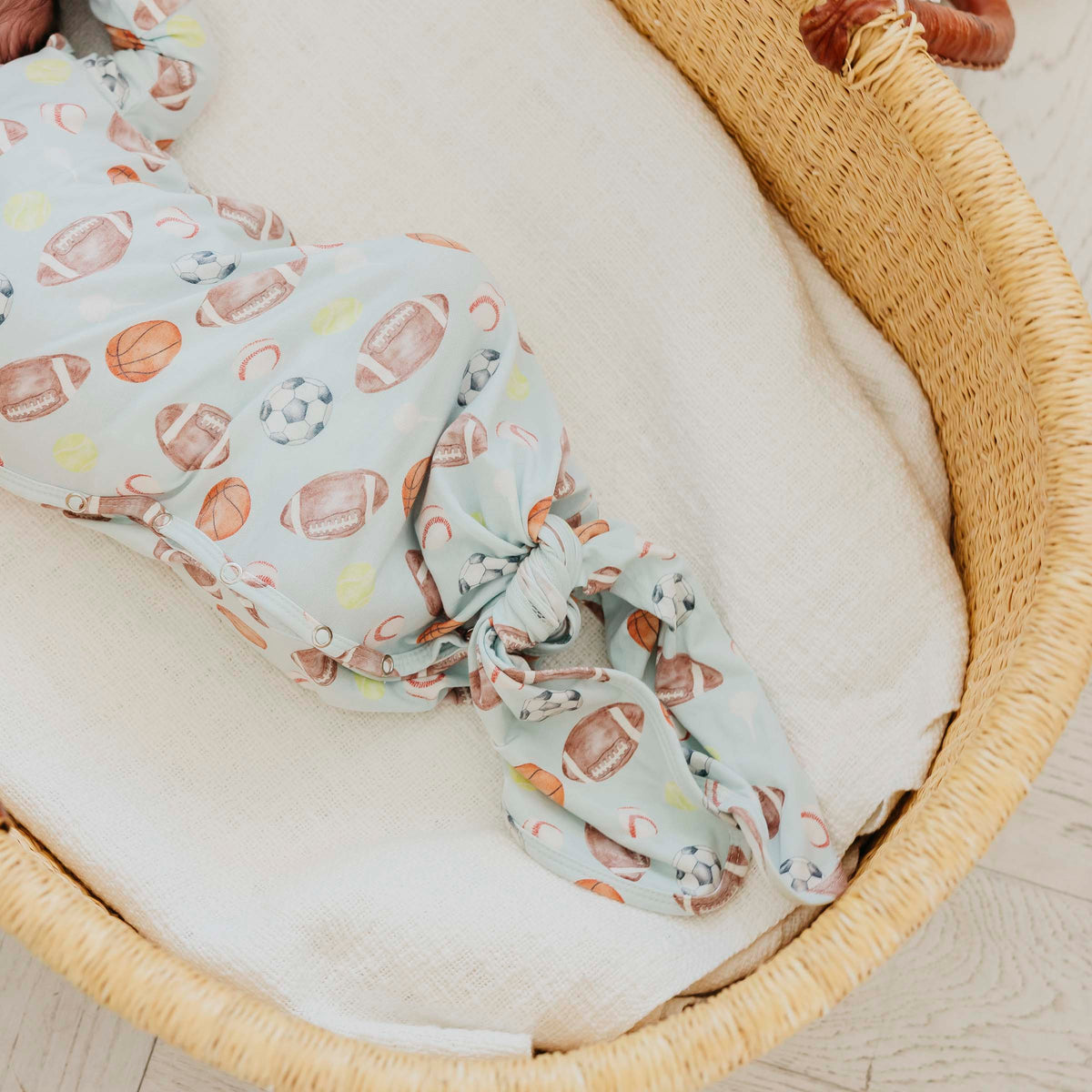 Sports Medley Newborn Knotted Gown
