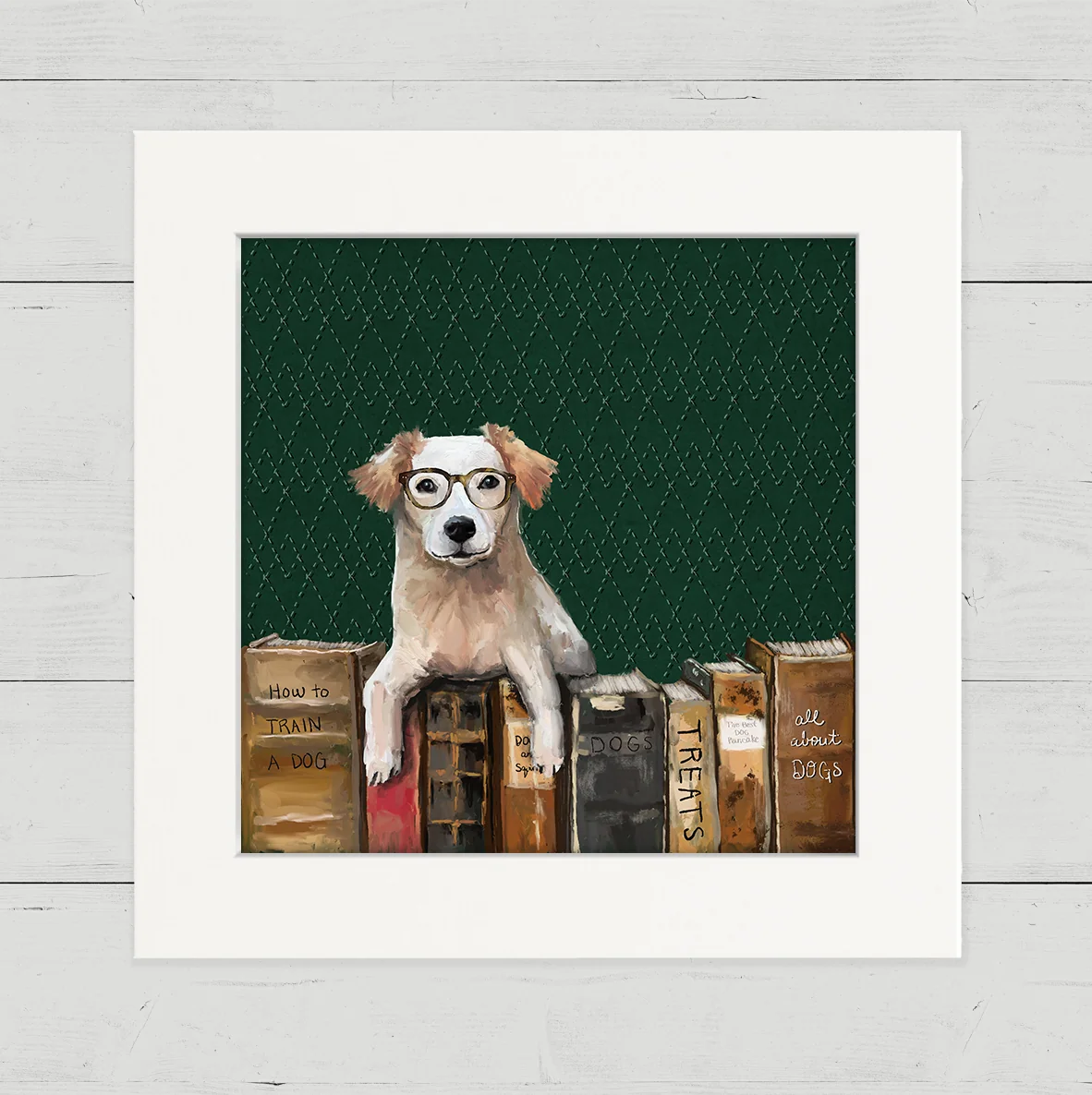 Library for Dogs Happy Square Art