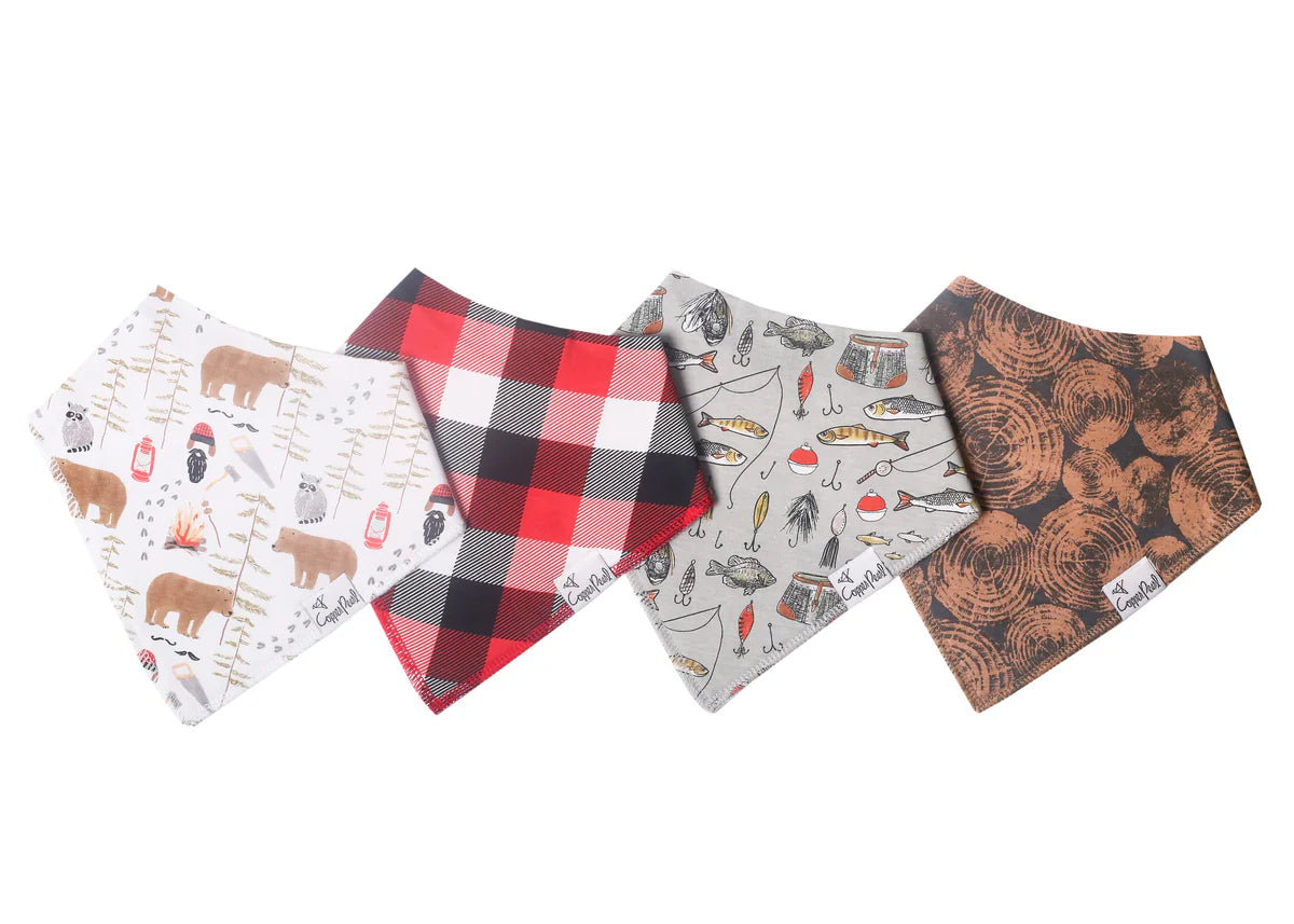 Bandana Bibs Set of 4 Lumberjack