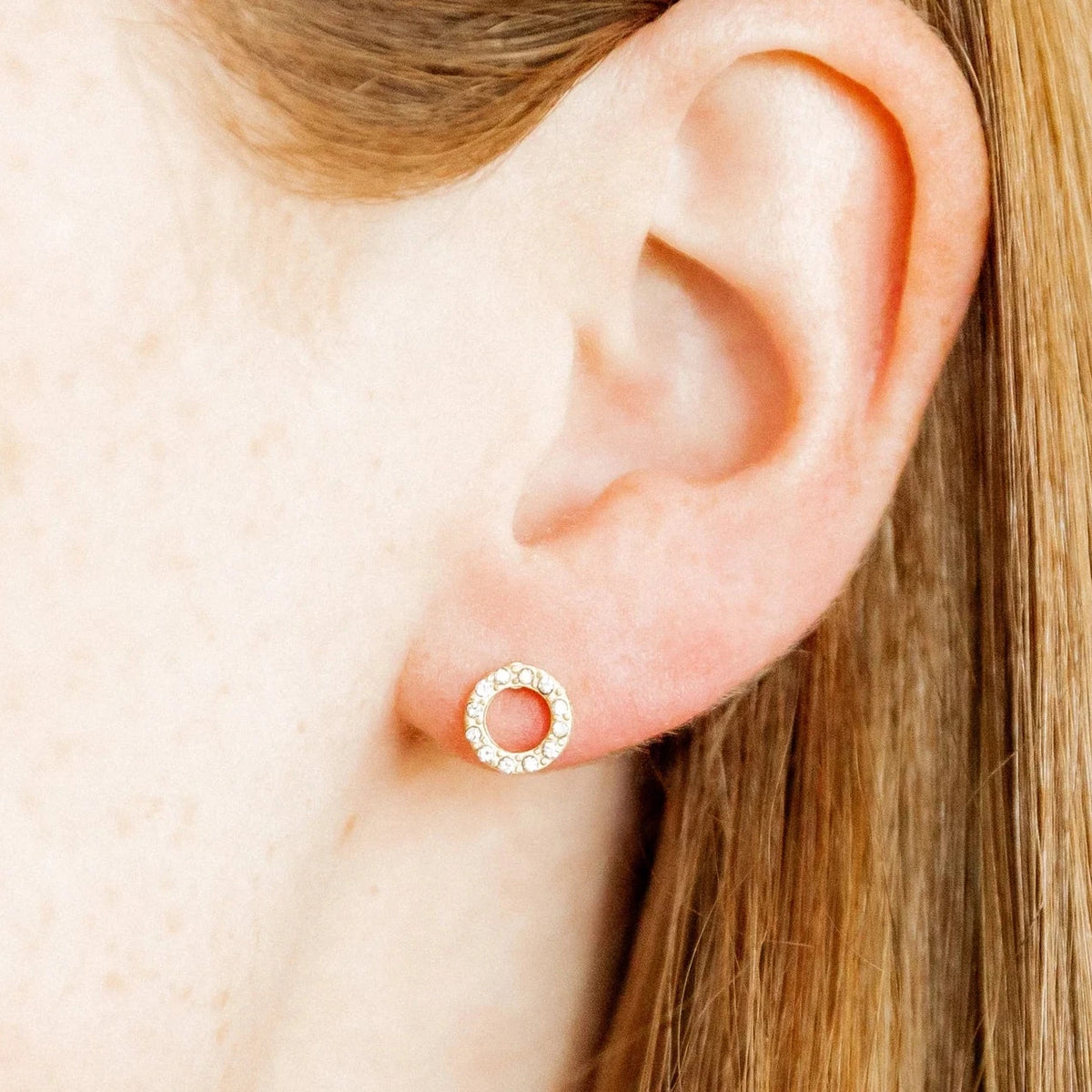 Lainey Gold Screwback Stud Earrings