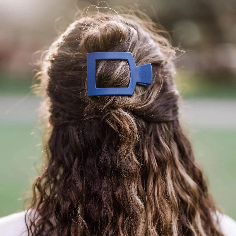Midnight Rain Small Flat Square Hair Clip