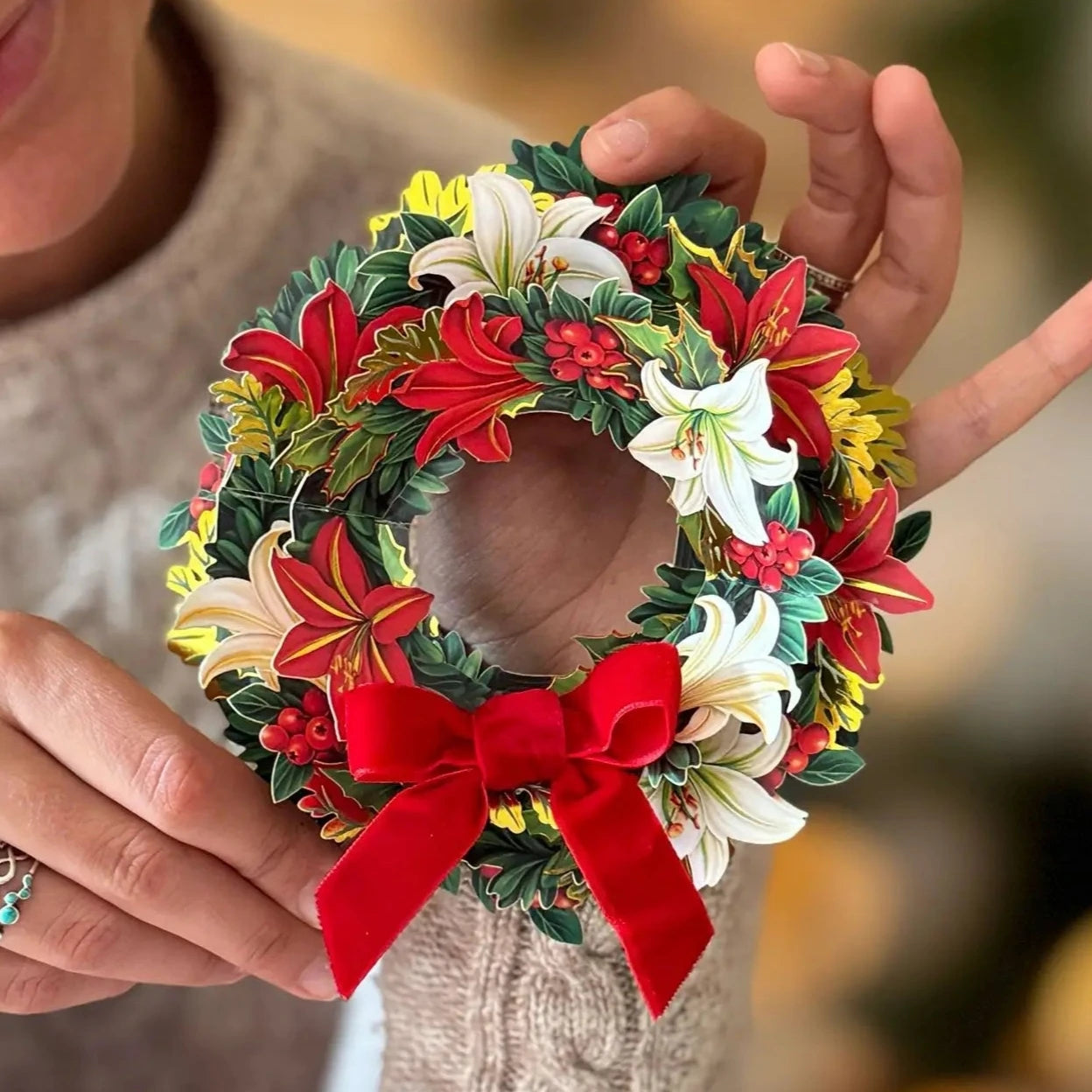 Mini Winter Joy Wreath Pop-up Card