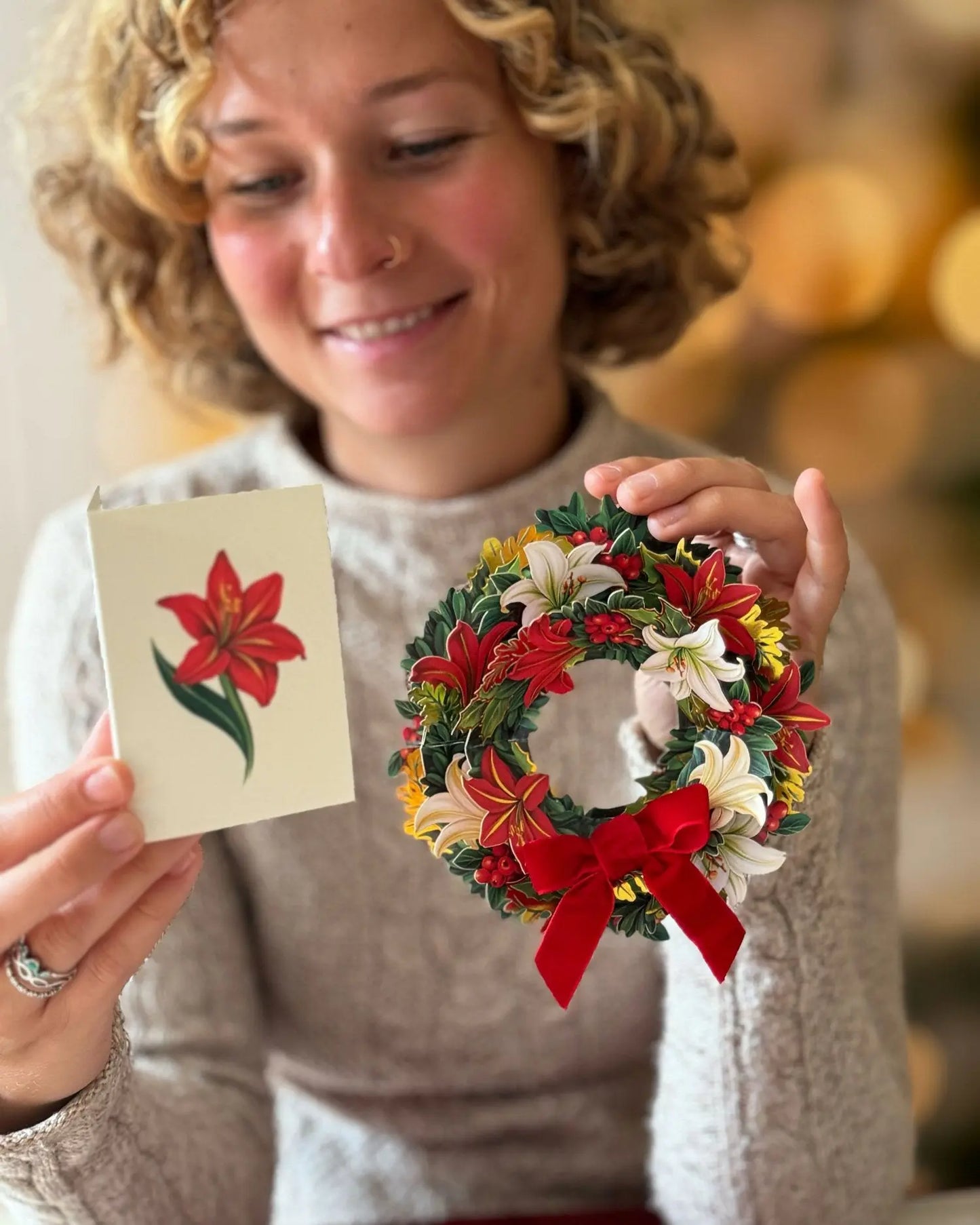 Mini Winter Joy Wreath Pop-up Card