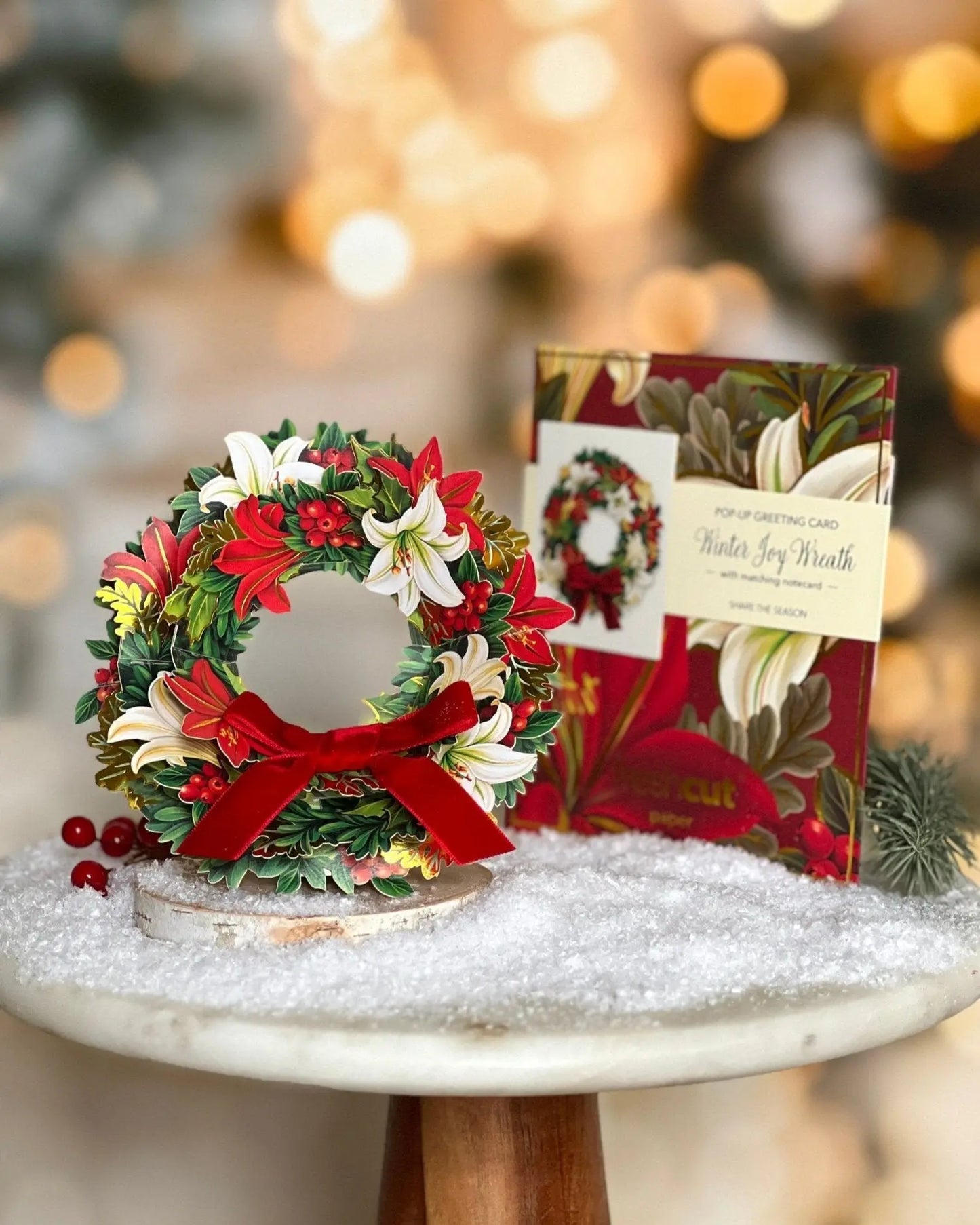 Mini Winter Joy Wreath Pop-up Card